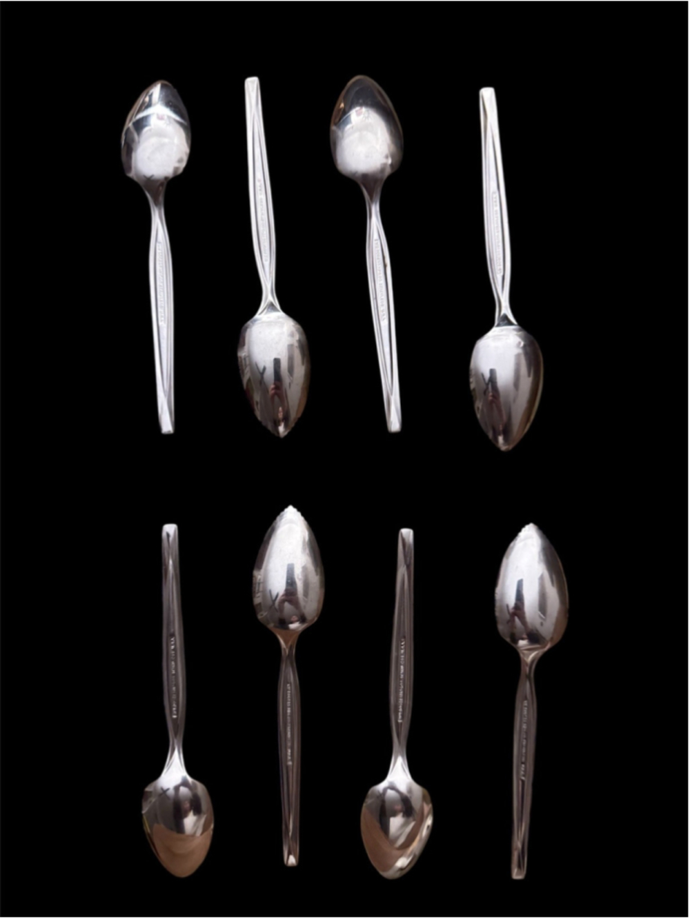 Vintage 1950s Wm. Rogers Mfg. Co. Silver Plate Serrated Grapefruit Spoons Set 6 - Picture 2 of 6